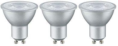 Paulmann Lampadina LED riflettore 3 lampadine da 4 Watt alluminio lampadina a bulbo illuminazione 2700 K GU10