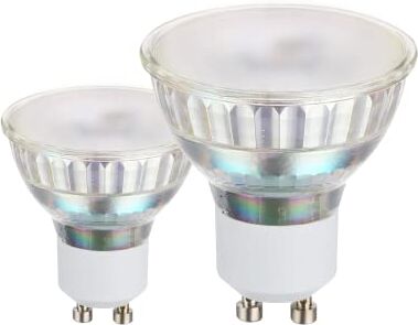 Eglo LED GU10 set di 2 lampadine, 2 spot con riflettore 4,8 Watt ciascuno (equivalente a 35 Watt), 240 Lumen, illuminante bianco neutro, 4000k, lampadina Ø 5 cm