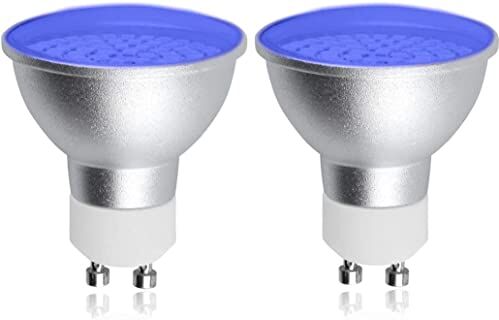 Bonlux Lampadina LED GU10 Blu 5W 500 lm Lampadine 220-240V Fascio Largo da 120 Gradi (Confezione da 2 Non Dimmerabili)