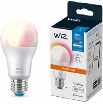 WiZ Lampadina Smart WiFi, Luce Bianca o Colorata Dimmerabile, E27, 8.5W, Controllo tramite app o Controllo Vocale (Alexa, Apple HomeKit, Google Home)