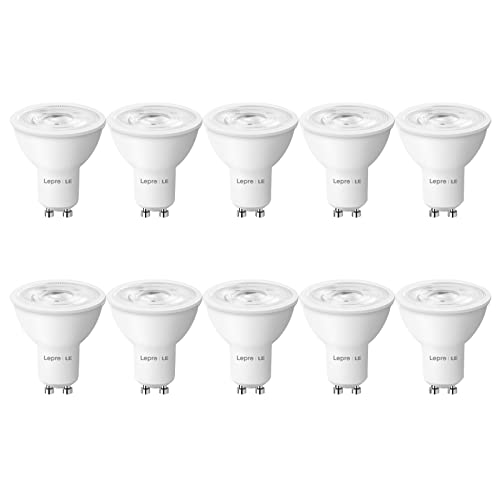 Lepro Lampadina LED GU10 4W (Equivalente a 50W), Faretti GU10 LED Luce Bianco Caldo 2700K 345 LM, Angolo del Fascio di 38 gradi, Lampada LED Nessun Sfarfallio Non Dimmerabili, Confezione da 10 Pezzi