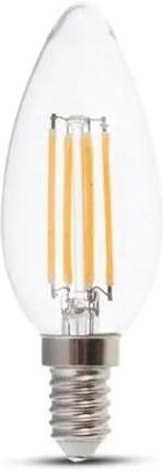 V-TAC VT-2304D 4W CANDLE FILAMENT BULB -CLEAR COVER WITH COLORCODE:3000K E14 DIMMABLE