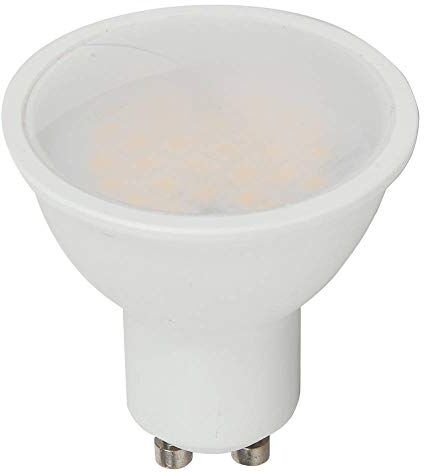 V-TAC 5W GU10 A+ Lampadina LED a risparmio energetico, 3000 K, non dimmerabile, angolo di diffusione 110°, confezione da 10 (bianco caldo, 10)