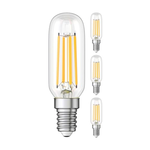 ledscom.de 4 pezzi E14 lampadina LED, T25, bianco caldo (2900 K), 4,2 W, 507lm