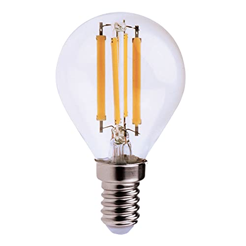 Velamp Lampadina LED a filamento, Sfera P45, 6W/806lm, base E14, 4000K