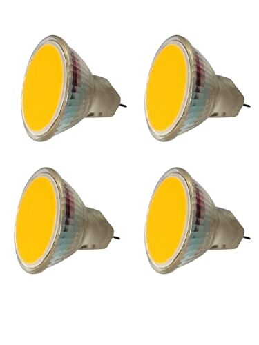 WeiHong 3 W MR11 GU4.0 Lampadine LED COB, equivalenti lampadine alogene 20 W, AC DC 12 V G4/GU4/GZ4 Base, 200 lm, confezione da 4 (bianco),