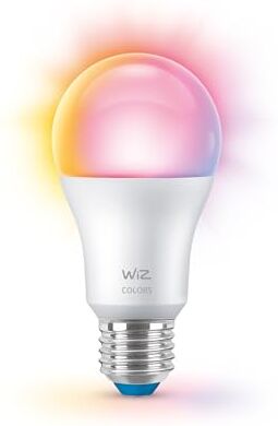 WiZ Lampadina Smart WiFi, Smerigliata, Luce Bianca o Colorata Dimmerabile, E27, 60W, Tecnologia SpaceSense, Controllo Vocale