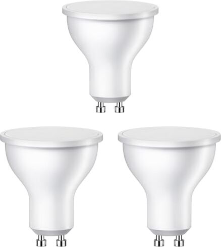 ledscom.de 3 lampadine LED GU10, PAR16, bianco caldo (2700 K), 7 W, 630lm, 103°, opaco