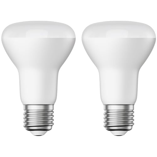 ledscom.de 2 pezzi E27 Lampadina LED, R63, bianco caldo (2700 K), 8 W, 750lm, opaca