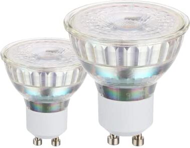 Eglo LED GU10 set di 2 lampadine, 2 spot con riflettore 4,5 Watt ciascuno (equivalente a 50 Watt), 345 Lumen, illuminante bianco caldo, 3000k, lampadina Ø 5 cm