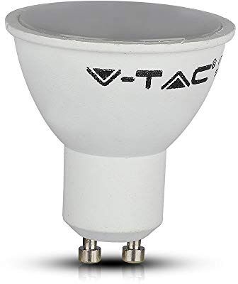 V-TAC Faretto LED GU10, Compatibile con Google Home e Amazon Alexa Tramite App Smart RGB e 3 in 1, Satinato, 5.5W, Dimmerabile