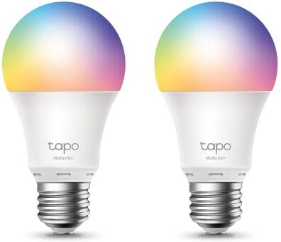 Tapo TP-Link Lampadina WiFi Intelligente LED Multicolore, E27, Lampadina Compatibile con Alexa e Google Home, 806 lumen, 8.7W, Senza hub richiesto, Controllo Remoto tramite APP , 2pz ( L530E)