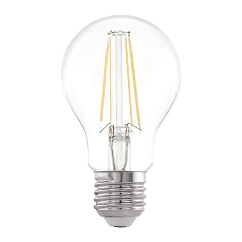 Eglo E27 LED, lampadina classica, illuminazione retro, 7 Watt (equivalente a 60 Watt), 806 lumen, luce bianco caldo, 2700k, lampadina Edison A60, Ø 6 cm