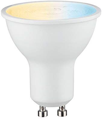 Paulmann Lampadina LED riflettore Smart Home Zigbee Tunable White 36° 5 Watt dimmerabile lampadina a risparmio energetico opaco 2700 K GU10