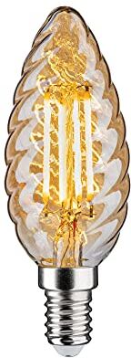 Paulmann LED filamento a Candela 4,7 Watt Lampadina dimmerabile Oro 2500 K Luce E14, 4.7 W