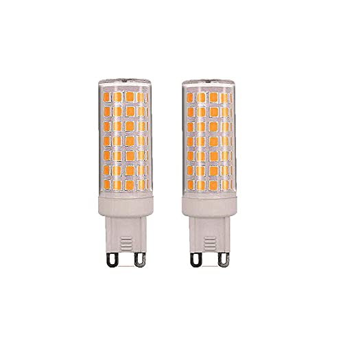 ZHIYUE 2 Pezzi 9w G9 Lampadine alogene equivalenti da 80W G9 800LM Lampade a risparmio energetico Portalampada G9 Lampada a LED AC 220-240V Non Dimmerabile Bianco Caldo 3000K G9 Lampadina capsula