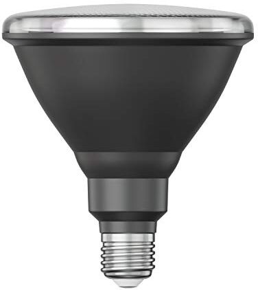 ledscom.de Lampadina LED E27, PAR38 collo corto, bianco caldo (2700 K), 15,9 W, 1279lm, 43°, specchio riflettore (argento), lampada LED riflettore, riflettore, faretto, proiettore, lampada alogena