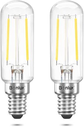 Bonlux Lampadine LED per Cappa da Cucina Luce Fredda 6000K, E14 4W Equivalenti a 40W Incandescenza, Lampadine LED Attacco Piccolo per Cappa Aspirante, Lampadina Frigorifero, AC 220-240V, 2 Pezzi