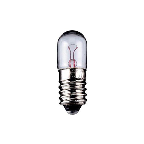 goobay Lampada tubolare, attacco E10 24,0 V 2,0 Watt 28 mm, trasparente, 10 pezzi