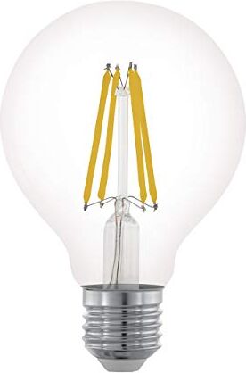 Eglo E27 LED dimmerabile, lampadina classica a globo, illuminazione retro, 7,5 Watt (equivalente a 60 Watt), 806 Lumen, luce bianco caldo, 2700k, lampadina Edison G80, Ø 8 cm