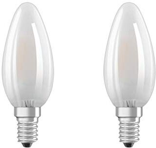 Osram LED Star Classic B 25 FS Filamento bianco caldo, opaco, E14, confezione doppia