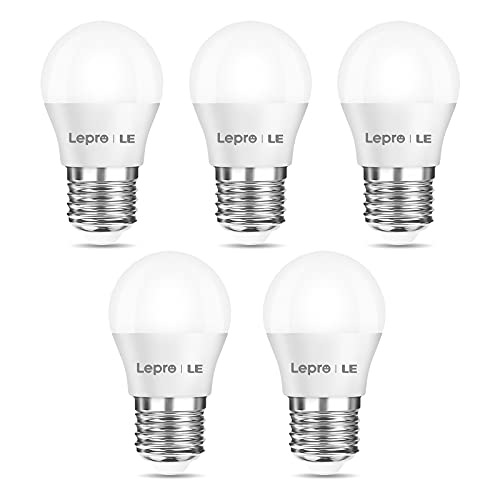 Lepro Lampadina LED E27 250lm, Luce Bianca Calda 2700K, Angolo di Raggio 180°, 2.5W Equivalente a Lampada ad Incandescenza da 25W, Lampadine per Palline da Golf G45, Confezione da 5 Pezzi