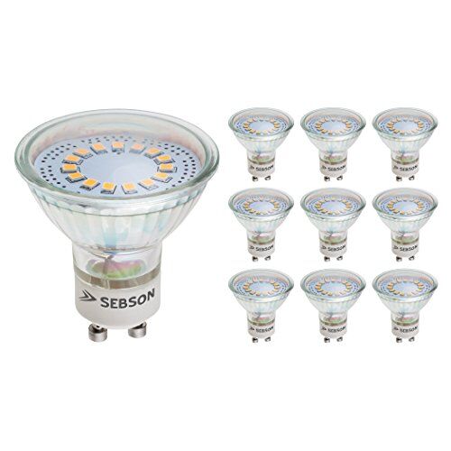 SEBSON ® 10x GU10 3.5W Lampadina LED (pari a 30W), 300 lumen, bianco caldo, LED SMD, angolo di diffusione di 110°