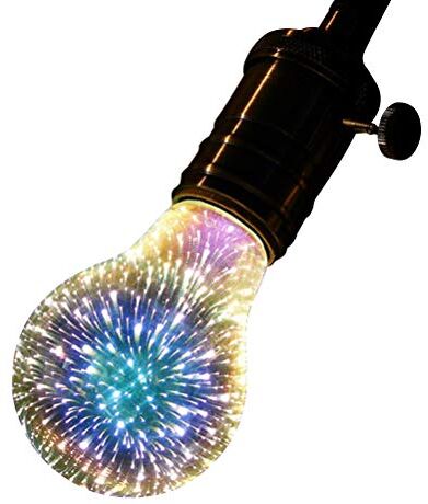 YWBL-WH Lampadina a LED con Fuochi D'artificio 3D, Lampadine a LED Effetto Fuochi D'artificio 3D 4W E27 Lampada a LED con Fuochi D'artificio Lampadina Decorativa Colorata Vintage, (579)