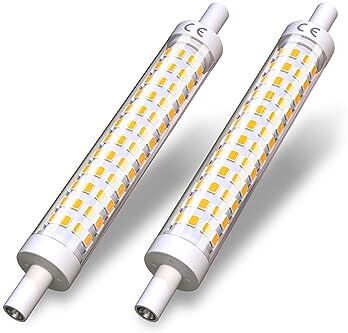 Bonlux Lampadina 118mm R7S Dimmerabile LED 10W, Lampada118mm R7S, 2700K Bianco caldo J118 Lampadine LED, 1200lm equivalente a 150W R7s per Lampade da Pavimento, AC220-240V (2 pezzi)