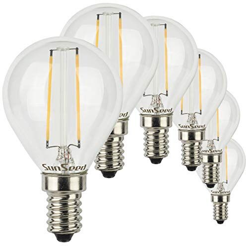 SUNSEED 6x Lampadina E14 Filamento LED 2W Sfera G45 250 Lumen Luce Calda 2700K