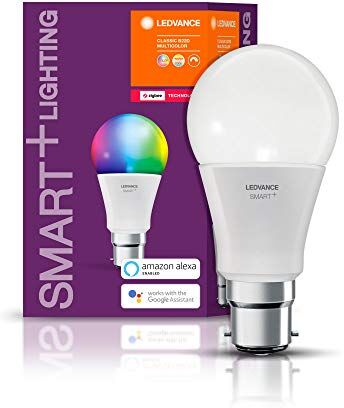 LEDVANCE Smart Lampadina LED Zigbee, Goccia, B22D, 60 W Equivalenti, Luce Colorata RGBW