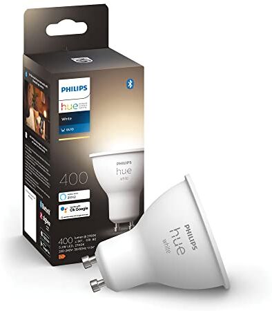 Philips White Faretto LED Smart, Bluetooh, GU10, 5W, Dimmerabile, Luce Bianca Calda, Bianco