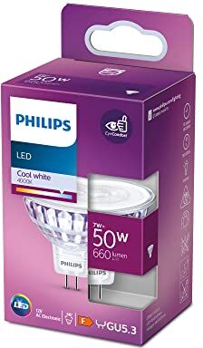 Philips LED Lampadina Faretto Equivalente a 50W, Attacco GU5.3, Luce Bianca Fredda, non Dimmerabile