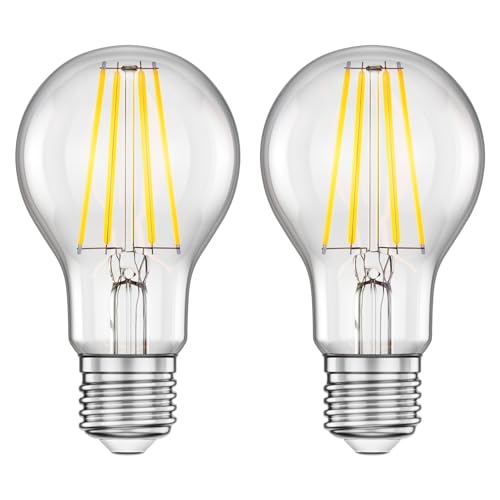 ledscom.de 2 pezzi E27 lampadina LED, A60, bianco (4000 K), 7,3 W, 1020lm, 3-step dimmer