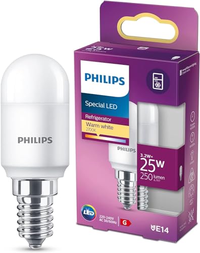 Philips LED Lampadina Tubolare, Equivalente a 25W, Attacco E14, Luce Bianca Calda, Non Dimmerabile