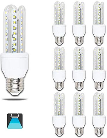 Aigostar LED Lampadina E27, 9W (equivalenti a 60W), 810 lumen, Luce Bianca Fredda 6400K，Pacco da 10.