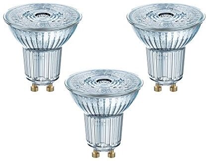 Osram LED Star PAR16 Riflettore, Presa GU10, 2.3 Watt Sostituzione per 35 Watt, 36 ° Angolo del fascio, Bianco caldo 2700K, Confezione da 3