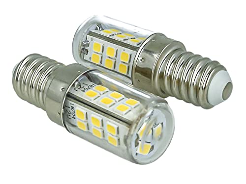 LEDLUX 2 Pezzi di Lampade Led E14 DC 12V 24V 4W Per Luce Cimitero Segnalazione Fotovoltaico Barche Camion (Bianco Caldo 3000k)