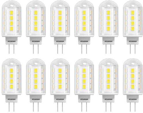 SYLVANIA G4 Lampadina LED da 12 V, 2,2 W, 200 lumen, bianco caldo, 2700 K, confezione da 12