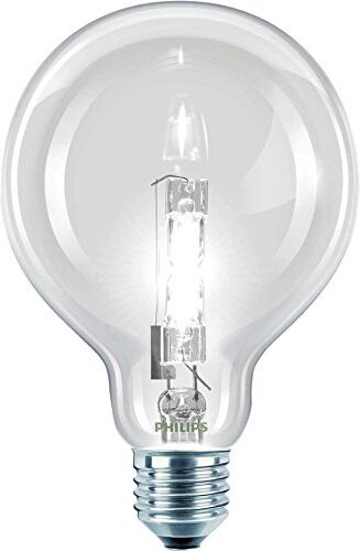 Philips Lampadina alogena a incandescenza E27, D95 mm, 42 W, trasparente