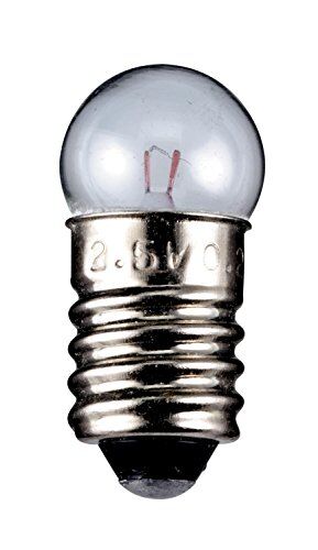 goobay , 3 lampadine globulari 0,6 Watt, attacco E10, 6 V (DC) 100 mA H24 mm