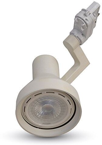 V-TAC Portalampada Binario 4 Poli Orientabile Lampadina Par30 E27 Bianco