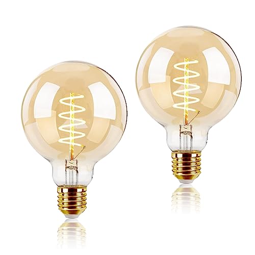 EXTRASTAR LED Lampadina Vintage Edison,  6W E27 bianco caldo 2200K Edison lampadina Vintage Retro Stile Lampadine Decorativo luce filamento della lampadina (2pezzi)