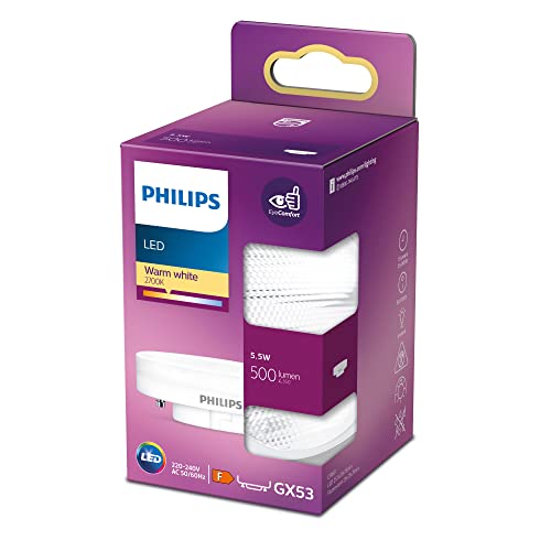 Philips Faretto LED, Attacco GX53, Luce Bianca Calda, non Dimmerabile