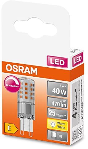 Osram LED Pin G9 Dim Lampadina 4 W, Chiaro, Confezione Singola