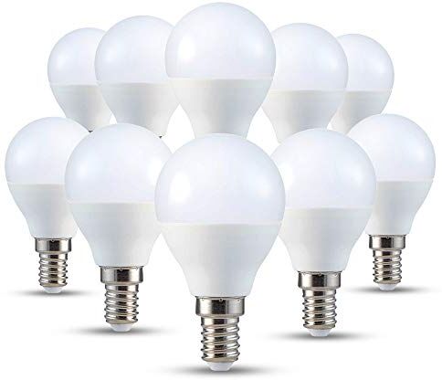 V-TAC 4W (25W equivalente) Risparmio energetico P45 Golf lampadina E14 SES (piccolo tappo a vite Edison) 2700K bianco caldo non dimmerabile confezione da 10 [Classe di efficienza energetica G]