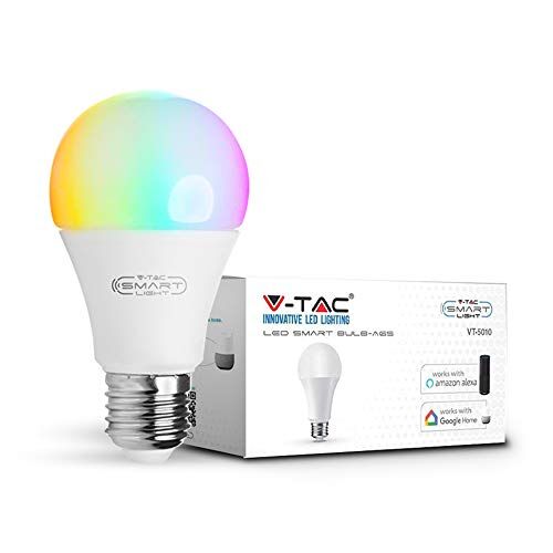 V-TAC LED Bulb 9W E27 A65 Compatible With Amazon Alexa And Google Home 3000K