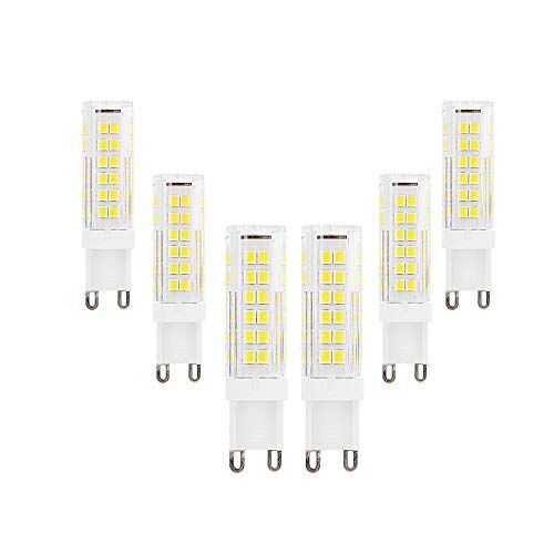 Lepro Lampadine LED G9 9W,Lampada Alogena Equivalente a 90W Bianco Freddo 6000K 900LM Angolo del Fascio di 360 ° Non Dimmerabile Lampada a Risparmio Energetico G9(Confezione da 6)