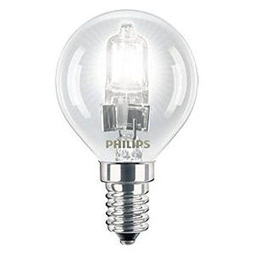 Philips LAMPADINA ALOGENA EcoCLASSIC P45 18W E14 230V TRASPARENTE ( CONFEZIONE 3 LAMPADINE )