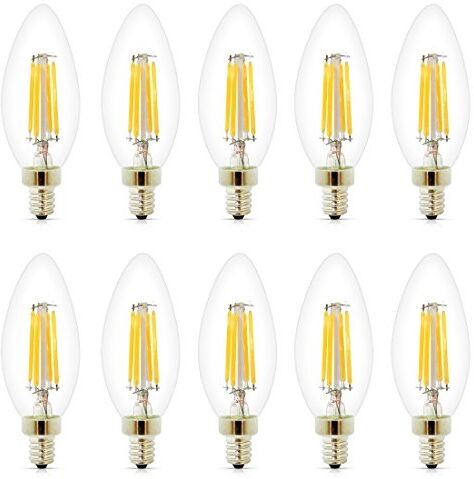 YEJING 10 X E14  4 W ac220 V 400lm LED filamento candela lampadina 360 gradi COB lampadina dimmerabile lampada bianco caldo 2700 K Sostituire 40 W luce alogena